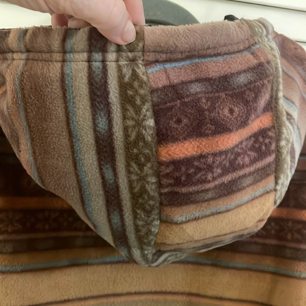 O’Neill Shanoh Rico Super Fleece Reversible Striped Multicolor Hooded Jacket - Picture 12 of 13